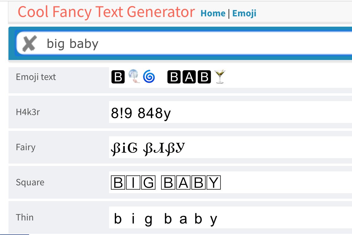 Cool fancy text generator