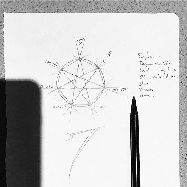 ..stars..
..planets..
..moon...
#septagon #sevenpointedstar #vibrationalastrology #sketch #pencil #sacredgeometry #geometryheals #eveningstarmaps #twitter