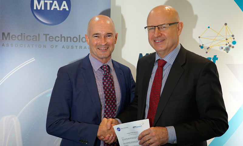 MTPConnect_AUS's tweet photo. We are proud to sign an extended MoU with @MTAA5's Ian Burgess and his team - working together to promote the Australian #medtech sector #MedTech18 https://t.co/lghCuPgRx3 https://t.co/7V3q2nMKv5