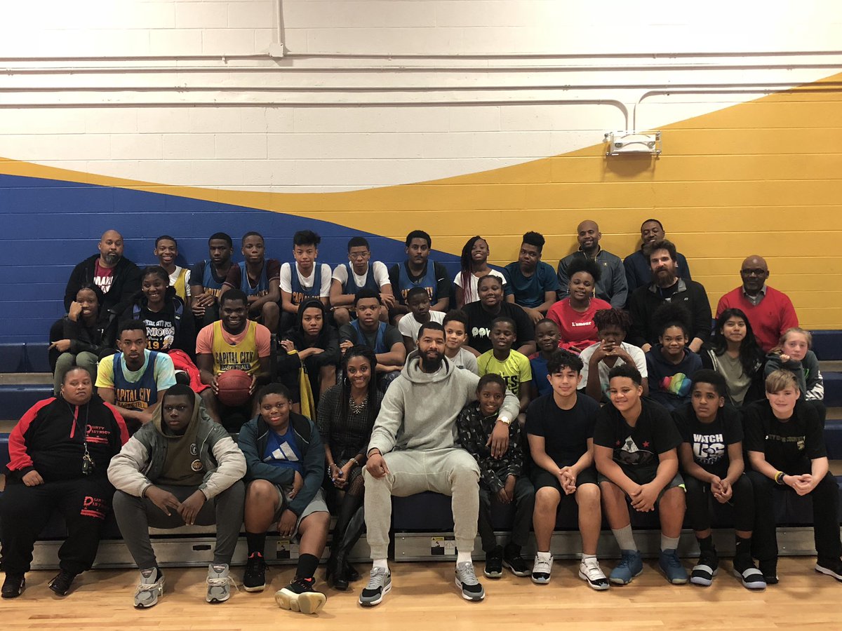 FoundationFOE's tweet photo. The @UNICEFKidPower challenge has officially begun! Today @Keefmorris visited the boys and girls basketball teams at @CapitalCityPCS to kick off their month-long physical activity competition against their peers at @tbaupdates. Let's go #TeamKeef and #TeamMook! #foefoundation https://t.co/j8SRktgFKd
