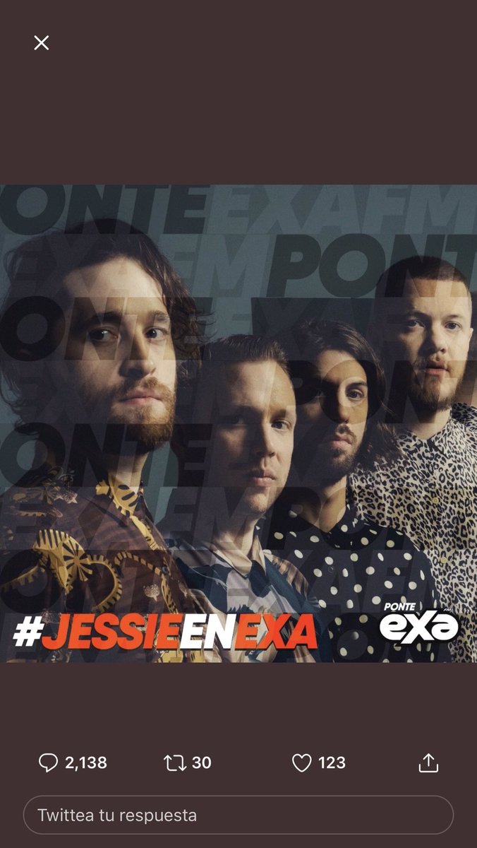 tintiniyo's tweet photo. @ExaFM #JessieEnExa @ExaFM https://t.co/u4vIwAnHeQ