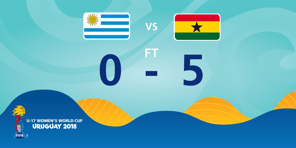 FIFAWWC's tweet photo. Tough start to #U17WWC for hosts @AUFfemenino. But they are still getting a standing ovation from their fans. Murukama Abdulai was a hat-trick hero for @ghanafaofficial. 
Match Stats ➡️https://t.co/rqqih1D1mD https://t.co/ePR4CrC7B4