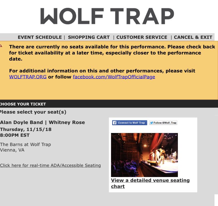 Wolf Trap Seating Chart