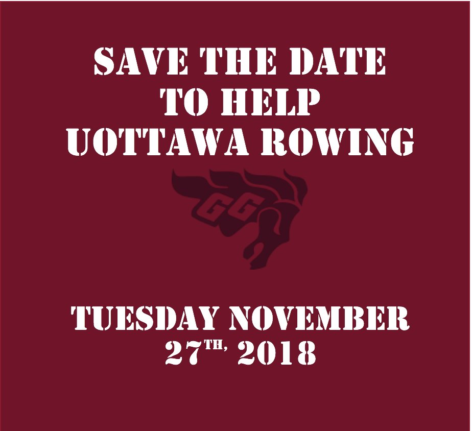 Hello friends of the uOttawa rowing team!! 🚣‍♀️🚣🏾‍♂️ Mark your calendars because on Tuesday, November 27th you have the chance to double the value of your donation to our team! How’s that? Because it's Giving Tuesday!! 🎁🎁🎁