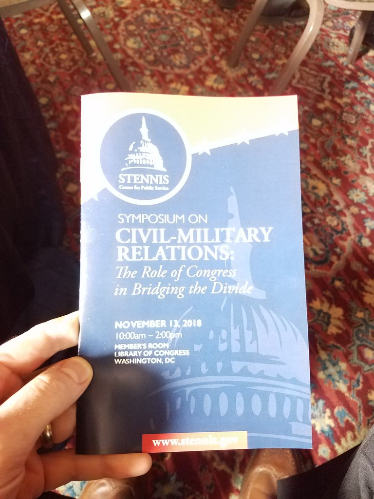 Great conference today by @StennisCenter on #CivMil issues. Really enjoyed the Q&A w/ Sec Hagel and @johnfkirby63