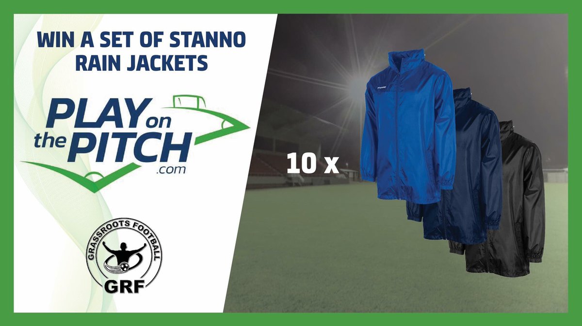 RT &amp; Follow to ENTER

Time for a Grassroots GIVEAWAY!!!!

Who fancies a set of rain Jackets perfect for the winter courtesy of our good friends <a href="/playonthepitch_/">Play on the Pitch</a>!!!!

Winner will be selected at random On Friday 16th Nov from entrants on FB and Twitter. Good Luck.