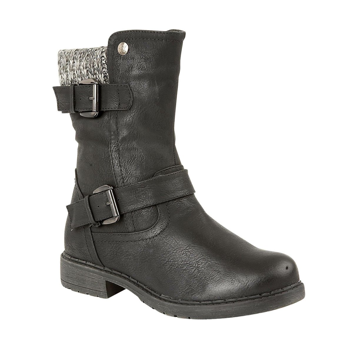 calf length biker boots ladies