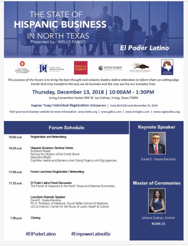 GDHCC's tweet image. REGISTER TODAY! ➡️ conta.cc/2QFki0Z #ElPoderLatino #EmpowerLatinoBiz #Dallas @reg