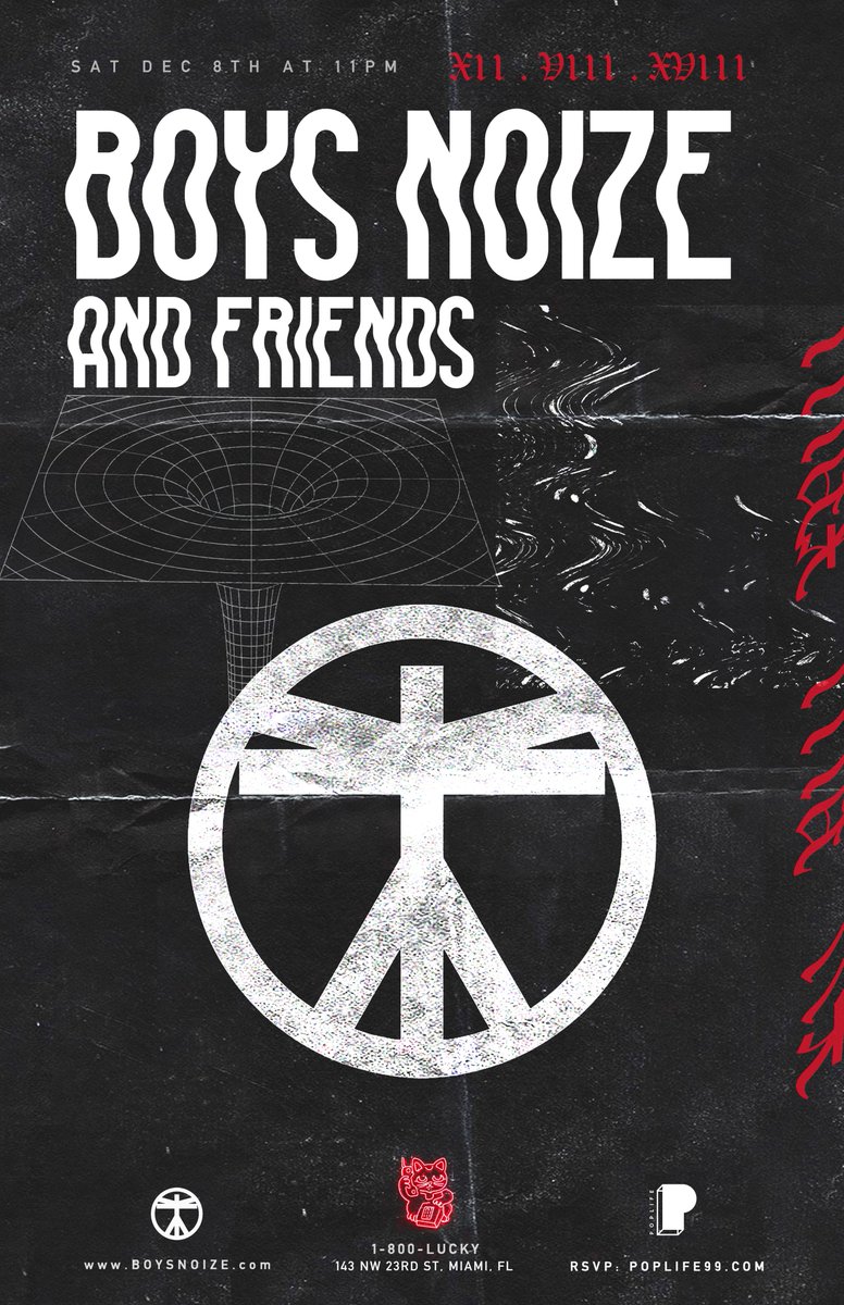 We had so much fun last year we had to do it again! @Boysnoize &amp; Friends at <a href="/1800luckymia/">1800lucky</a> ~ RSVP does not guarantee entrance so early arrival is recommended. See ya Dec. 8th! 🖤 

RSVP:boysnoizefriends.splashthat.com