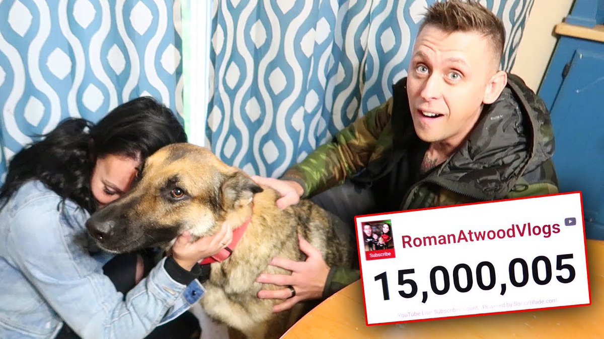 VlogCount's tweet photo. 29 Vlogs In a Row! - HUGE 15 Million Subscriber Surprise! - #SmileMore :) - @RomanAtwood @_little_britt_ - https://t.co/yeLI6qDoCQ https://t.co/lBpeG9TQVl