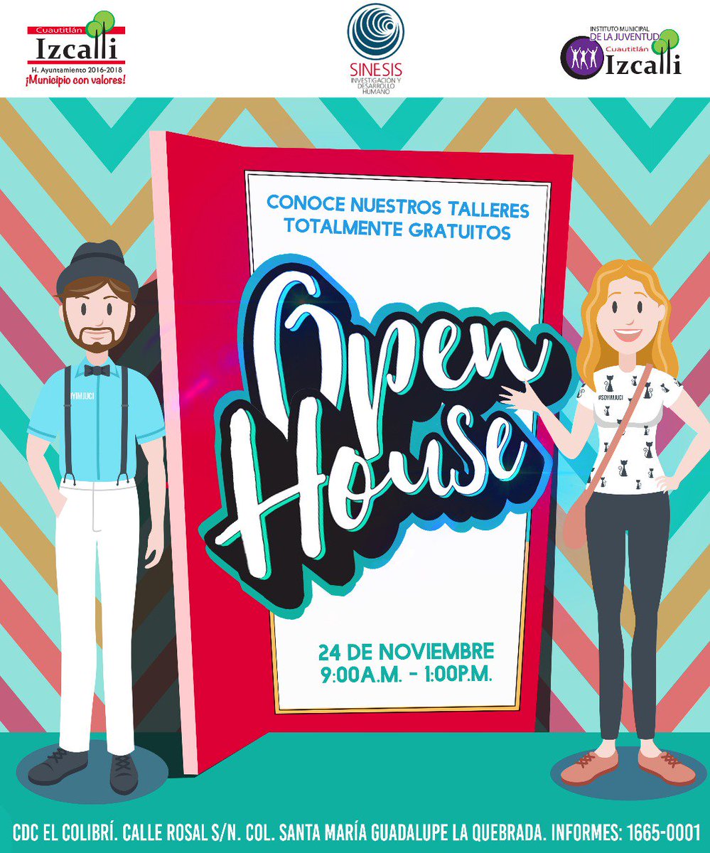 Te invitamos a nuestro Open House en donde podrás disfrutar de nuestros talleres de forma simultánea y totalmente gratuitos. 

INFORMES: 16650001