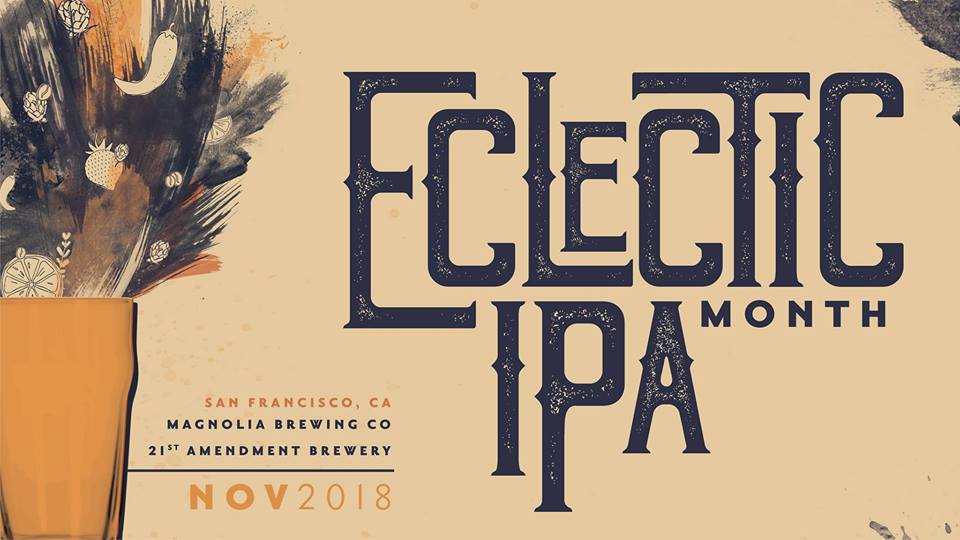 Eclectic IPA month is in full swing at <a href="/magnoliabrewing/">Magnolia Brewing</a> and <a href="/21stAmendment/">21st Amendment</a>! Each brewery is debuting 6 new Eclectic IPAs throughout November. Details: bit.ly/2DkihDm

Magnolia is tapping a new IPA during the FREE #drinksfbeer shuttle tomorrow - Henna Tattoo Double IPA!
