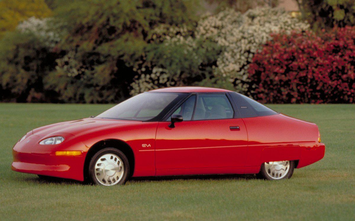 120. We can't talk about the 80s and 90s (a weird, oil-soaked time when the move from leaded petrol was challenging enough) without talking about General Motors EV1. Produced from 96 to 99, over 2,500 units were made. It was cancelled as an R&D avenue at the turn of the century.