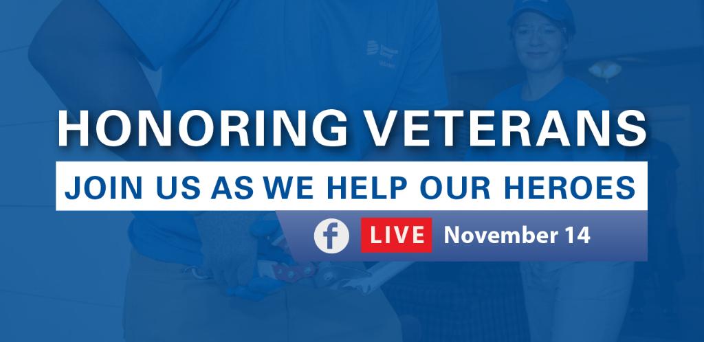 Join us LIVE on Facebook Wednesday morning in #RVA as we kick off our '100 Homes for 100 Veterans' project. Through EnergyShare, at least 100 veterans will receive free energy efficiency upgrades in the next year.  #EnergyShare #EnergizingOurCommunities