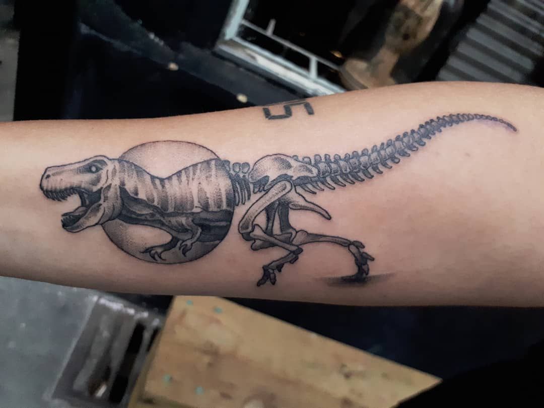 Velociraptor Fossil Tattoo