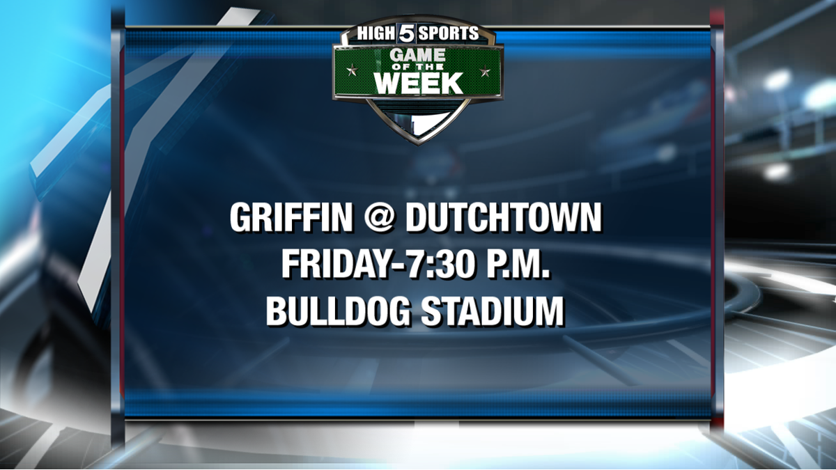 High5Sports's tweet photo. We're headed to the South side for our Game of the Week between Griffin and Dutchtown! This should be a doozy! We need everyone there loud and proud on Friday night! #InYourFace @DHSDutch @DHS_HCS @GriffinHS @GriffinBearsFB @HCAthletics_HCS https://t.co/Bj69R6ewgG