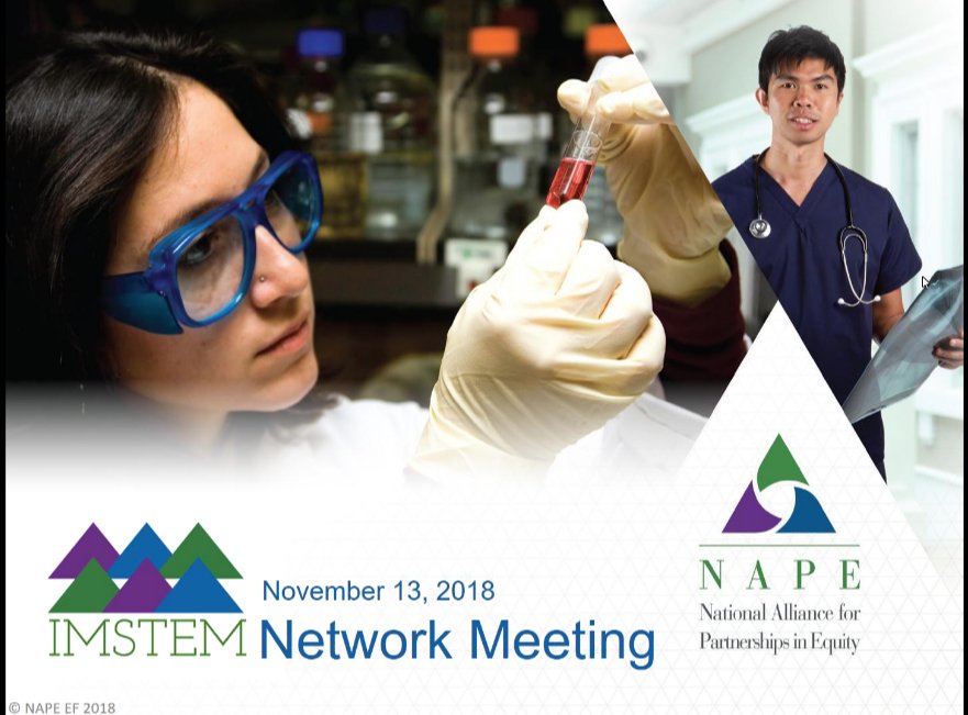 IMSTEMEquity's tweet photo. #IMSTEMEquity Network Meeting is going on right now with a record number of attendees! @NAPEquity
Join the network by clicking here: https://t.co/10SDPa9aV2
#STEM #CareerTechEd #Equity #WorldKindessDay #Diversity https://t.co/GrzMFYC4EQ