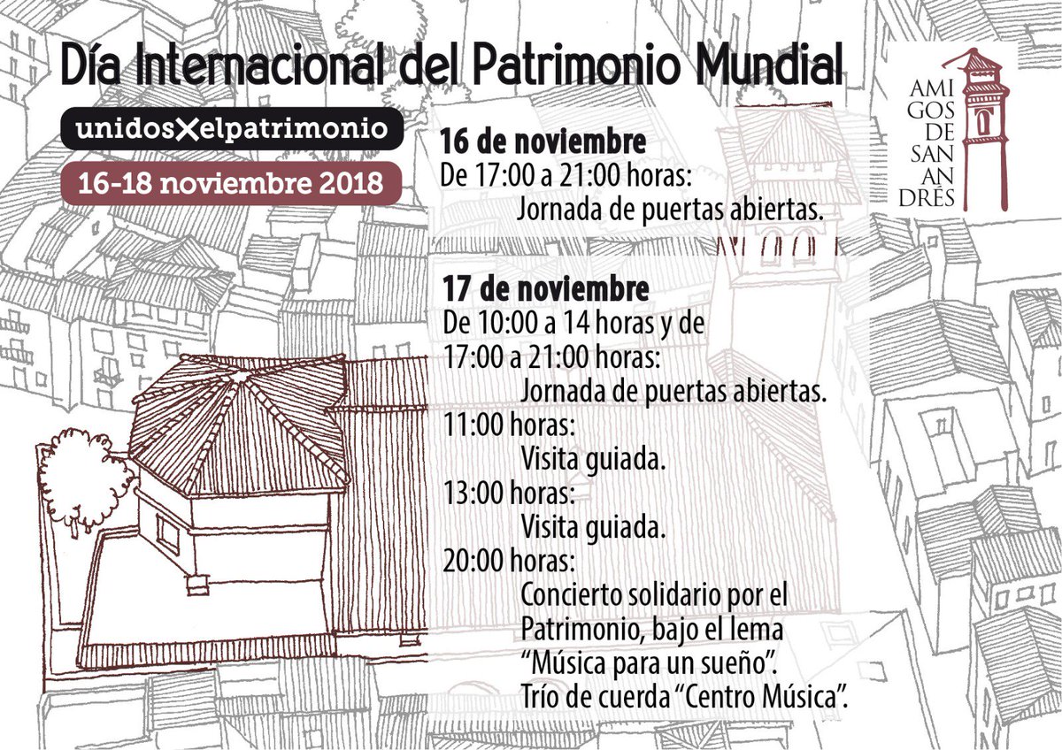 ConoceGranadaPaseando (@conocegranadap) on Twitter photo Y una extensa implicación con las jornadas. Las visitas las guia el arquitecto restaurador
¡los <a href="/amigossanandres/">Amigos de San Andrés</a> pisan fuerte!. El sueño de ver pronto San Andrés completamente restaurado les da brios ¡acercate y colabora con este sueño! Y una extensa implicación con las jornadas. Las visitas las guia el arquitecto restaurador
¡los <a href="/amigossanandres/">Amigos de San Andrés</a> pisan fuerte!. El sueño de ver pronto San Andrés completamente restaurado les da brios ¡acercate y colabora con este sueño!