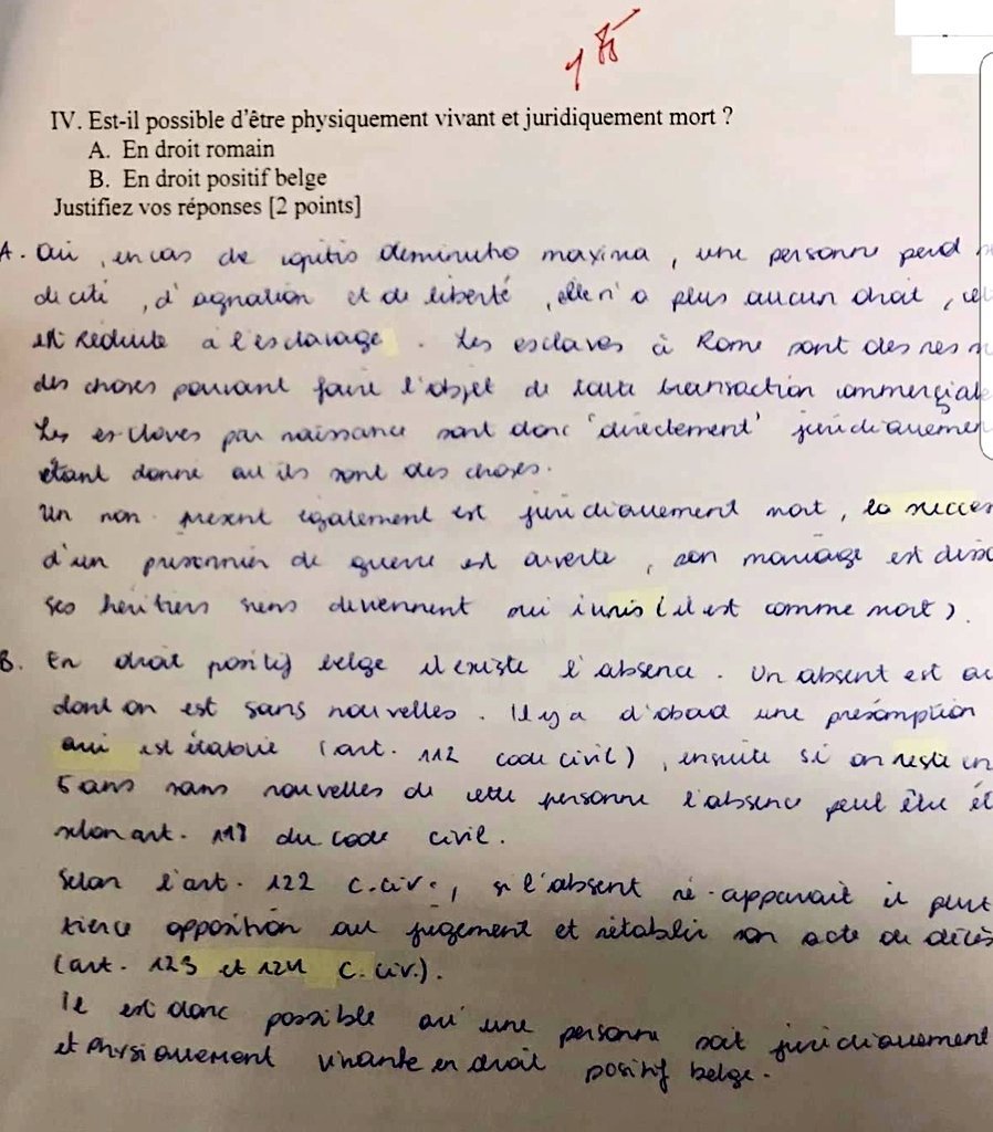 Stephane2601's tweet photo. Question d'exam de droit romain: https://t.co/LnoOJPF2jq