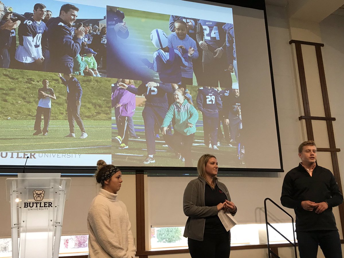 MichaelSFreeman's tweet photo. It was great to see @amwilsonin and a few student-athletes present today about their experience creating and building special needs sports clinics. #TheButlerWay #ThanksAnne #GoDawgs https://t.co/Ep6OlgOHVr