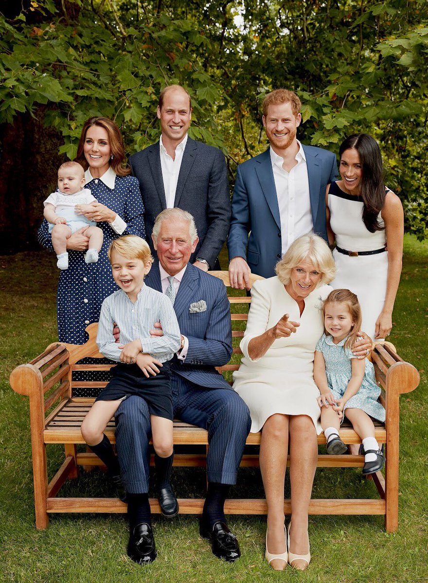 The Prince of Wales with his family in the garden of Clarence House.
 
The photo was taken by @ChrisJack_Getty to mark The Prince’s 70th birthday.