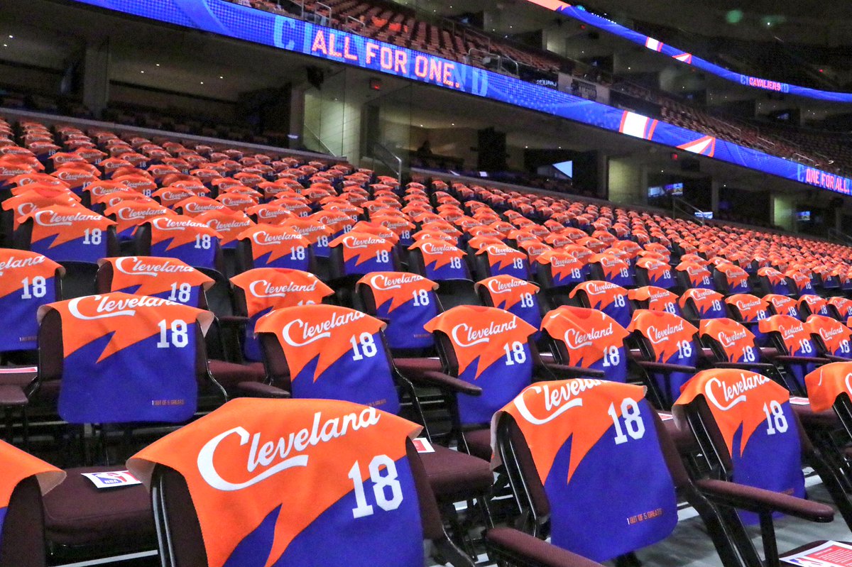 Cleveland Cavaliers on X: All Blue & Orange EVERYTHING! Peep the  hardwood details and get ready to take home a replica jersey towel to  celebrate the debut of our Cleveland City Edition