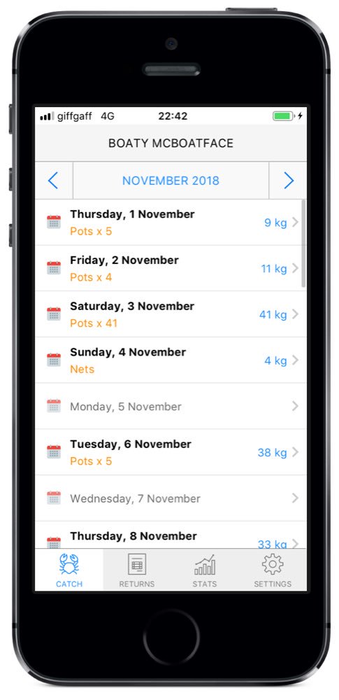 iCatch_app's tweet photo. Update now available on iOS devices from the AppStore. Submit your @The_MMO shellfish returns directly from within the iCatch app. https://t.co/ZmsYGS14LV