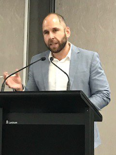 Second speaker in the Male Health Policy update session is Gregory Smitheran of the NSW Ministry of Health. NSW is one of only two States to have a men's health policy. #MensHealthGathering #MensHealth #MaleHealth #MensHealthPolicy