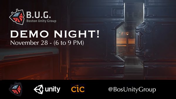BosUnityGroup's tweet image. Join us at @CICcambridge for a Unity Demo Night - Wed, November 28th! Demo a Unity project, checkout what others are showing and/or network! Please RSVP: meetup.com/B-U-G-Boston-U… #Unity #Boston