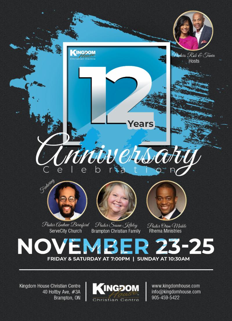 Join us as we Celebrate 12 Years of Ministry @ Kingdom House! conta.cc/2QGzACG
