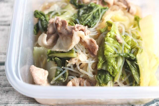 レンジで簡単の春雨料理！豚バラ白菜とコラボしたら最強になったｗｗｗ