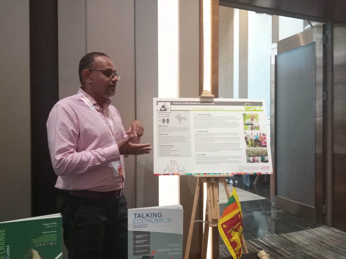 Janaka from @TalkEconomicsSL talks about how their project is helping farmers use and apply information from the met dept. This helps them plan their farming activities better and prepare for droughts/climate changes #2018TTIX <a href="/TTI_ITT/">TTI-ITT</a>