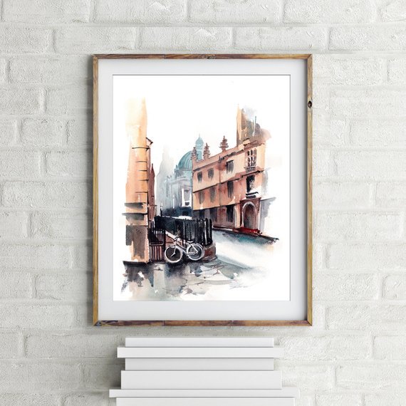 London streets fine art print, cityscape art print, watercolor painting of London, urban sketching wall art print #ArtPrint #LondonPrint 
$14.00
➤ goo.gl/Y9Jdvt
via @outfy