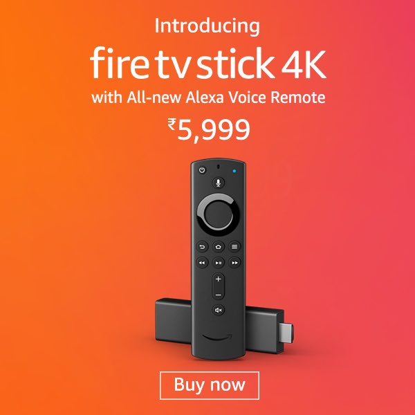AmazonFireTVInd's tweet photo. Introducing the new Fire TV Stick 4K with Alexa enabled voice remote. Experience brilliant picture and powerful performance on the big screen of your TV. Buy Now. #FireUpYourTV https://t.co/bjPRAqhJFW https://t.co/iX0FHq1tOF