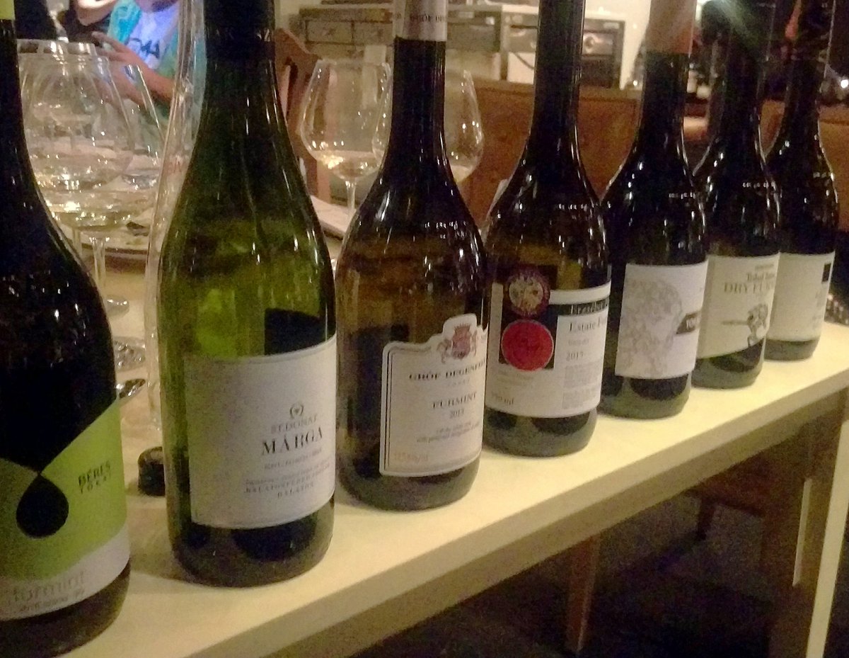 This is what dinner looked like last night with <a href="/furmintusa/">FurmintUSA</a> (there might have been some food, too!) #furmint #winetime 🎭