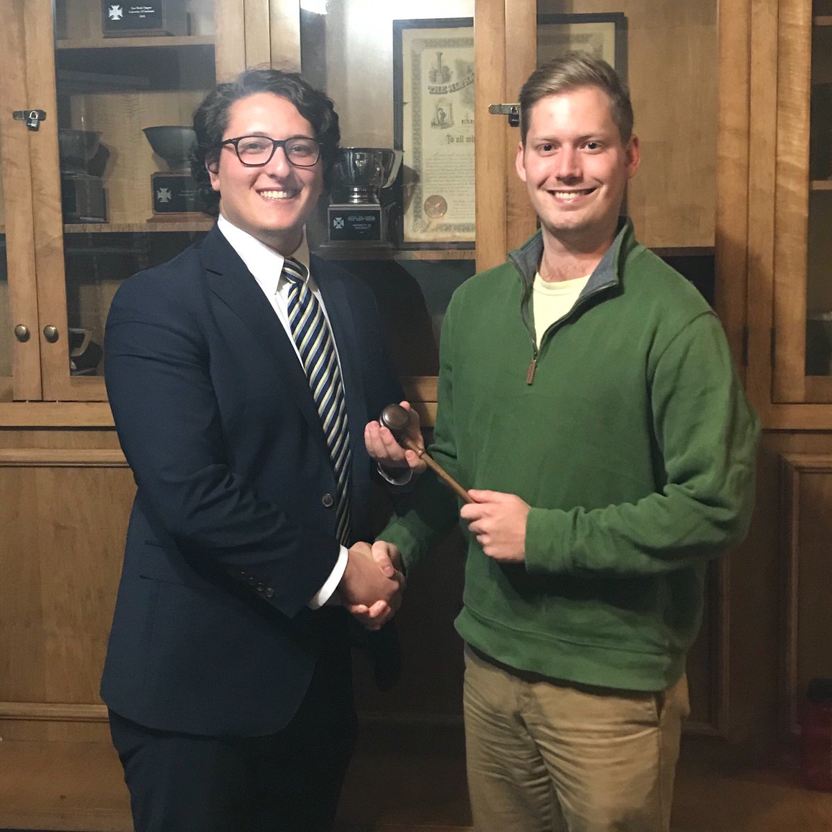 Tonight we welcome our 2019 President and Vice President, Brothers Allen Fox and Ryan Divine. We’re looking forward seeing your accomplishments as you lead Delta Lambda over the coming year! 
#ATOLeads