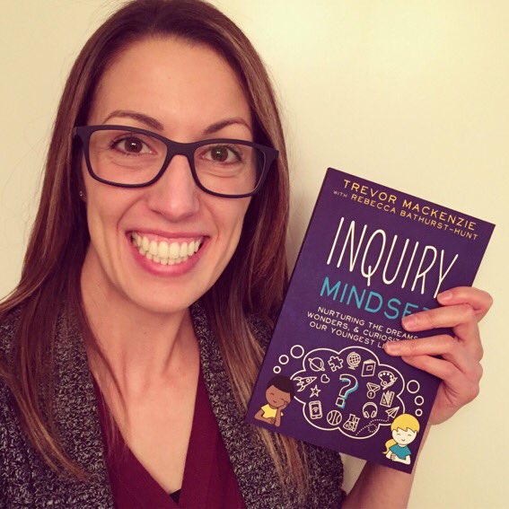 AMAZING day of learning today with <a href="/trev_mackenzie/">Trevor MacKenzie</a> and colleagues. With Trevor’s guidance, we all came away with an inquiry unit idea to launch to students right away. Now excuse me while I dive into this fantastic book I’ve been waiting to get my hands on.... 🙌🏻🤓 #sd23learns