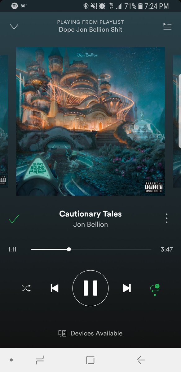 DashAdamsMusic's tweet photo. On repeat.  #CautionaryTales @jonbellion #GlorySoundPrep https://t.co/a0aVcMs2oM