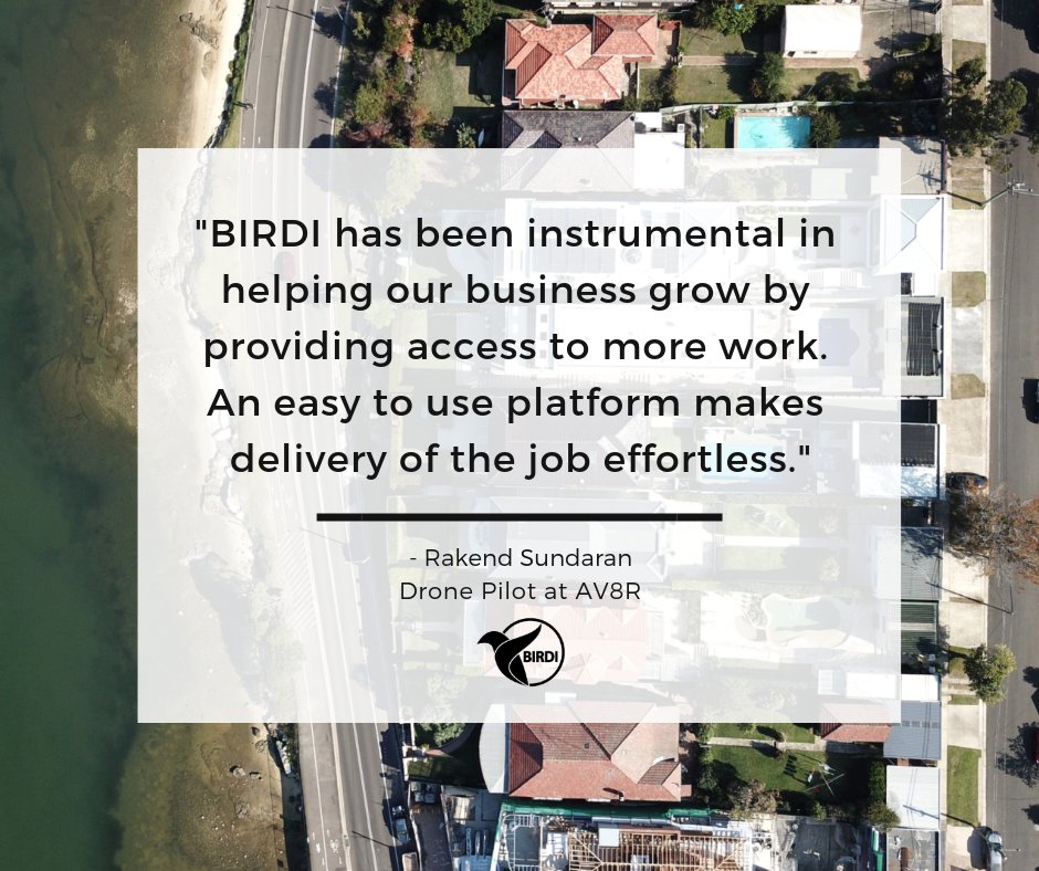 We know there's a lot involved in running your drone business. Join drone pilots like Rakend who use the BIRDI #platform to grow their business. Sign up is FREE birdi.com.au/sign-up #drones #dronephotography #growth