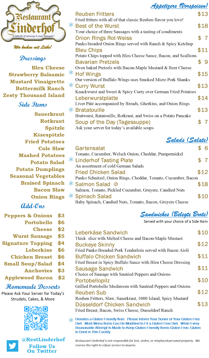 RestLinderhof's tweet photo. Fall &amp; Winter 2018 Menu https://t.co/VXBfE8LkGs