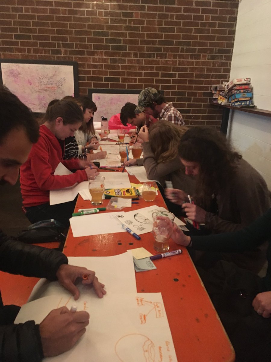 Water_Rox's tweet photo. Just facilitated a cisual thinking exercise at Fullsteam brewery with Duke River Center folks #dukebgc Look forward to cool visuals! Thanks @percolabpaul for training tips! #visualthinkinglab https://t.co/wxVOpgfNRv