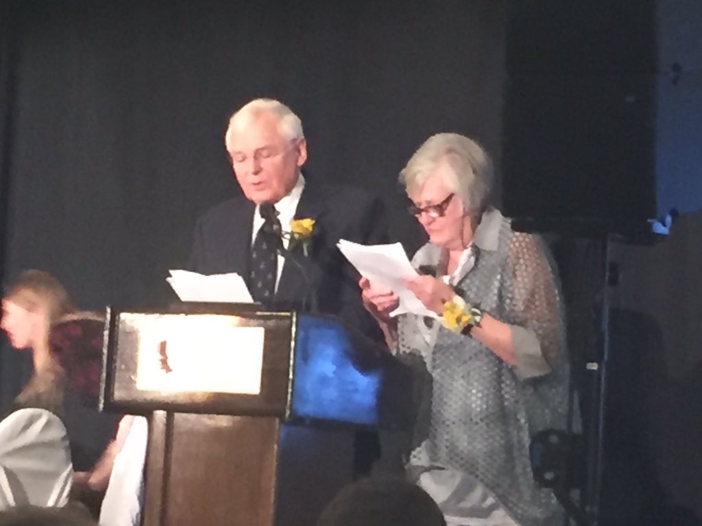 Robert and Margaret Carr accepting award #HamOnt #awardwinners