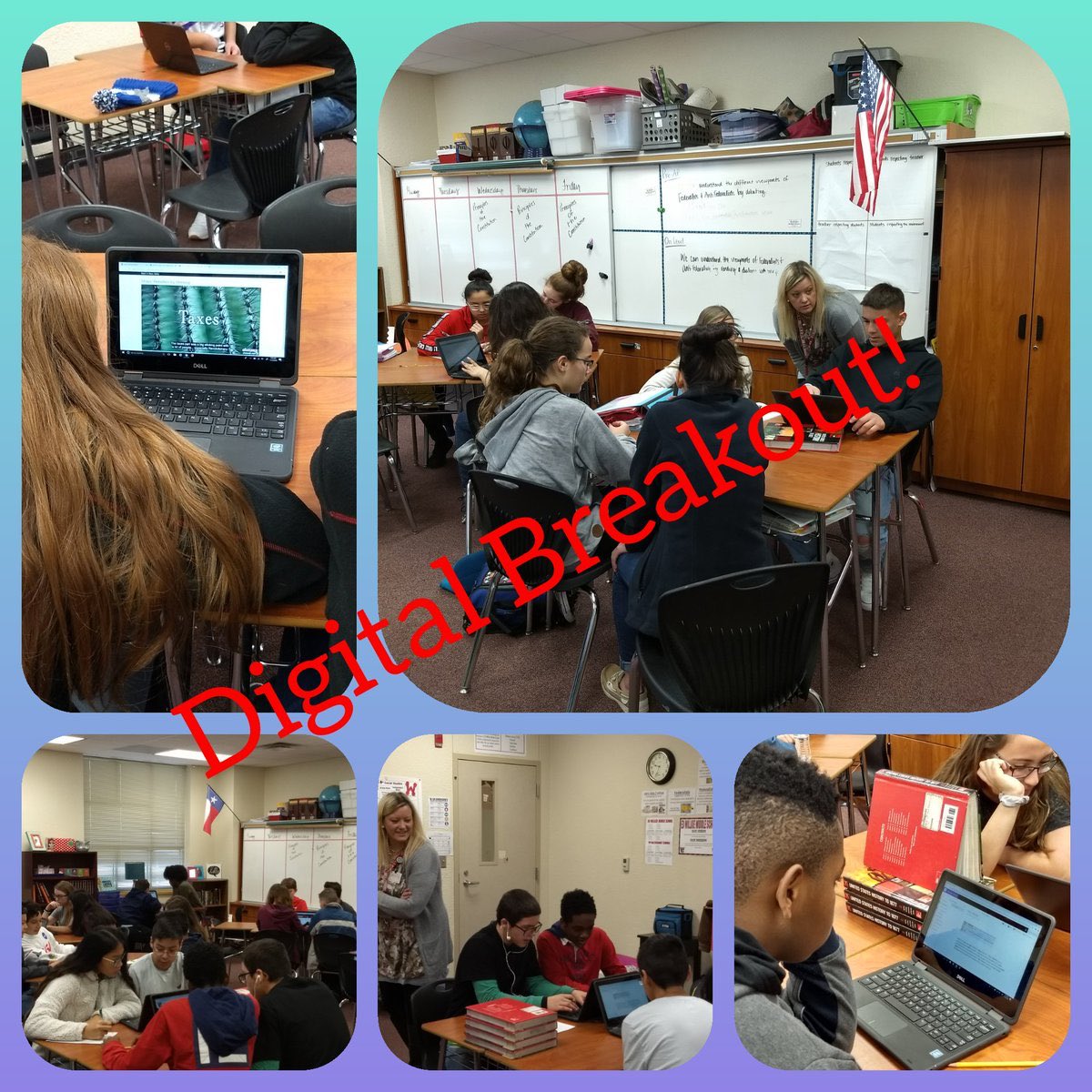 EdWillkie's tweet image. EWMS US History classes created a Constitution escape room today! #badgerbreakout