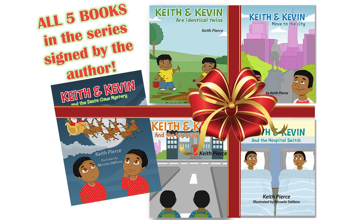 KPierceBooks's tweet photo. HOLIDAY SPECIAL-ALL 5 BOOKS in the series signed by the author 25% OFF!  #childrensbooks #twins #blacktwins #parentsoftwins #readaloud #readingisfundemental #readcharlotte #readby4th #literacy #earlyliteracy #PhilaReads #ReadCLT #1000BlackGirlBooks #reachoutandread https://t.co/AJelTNJLi0