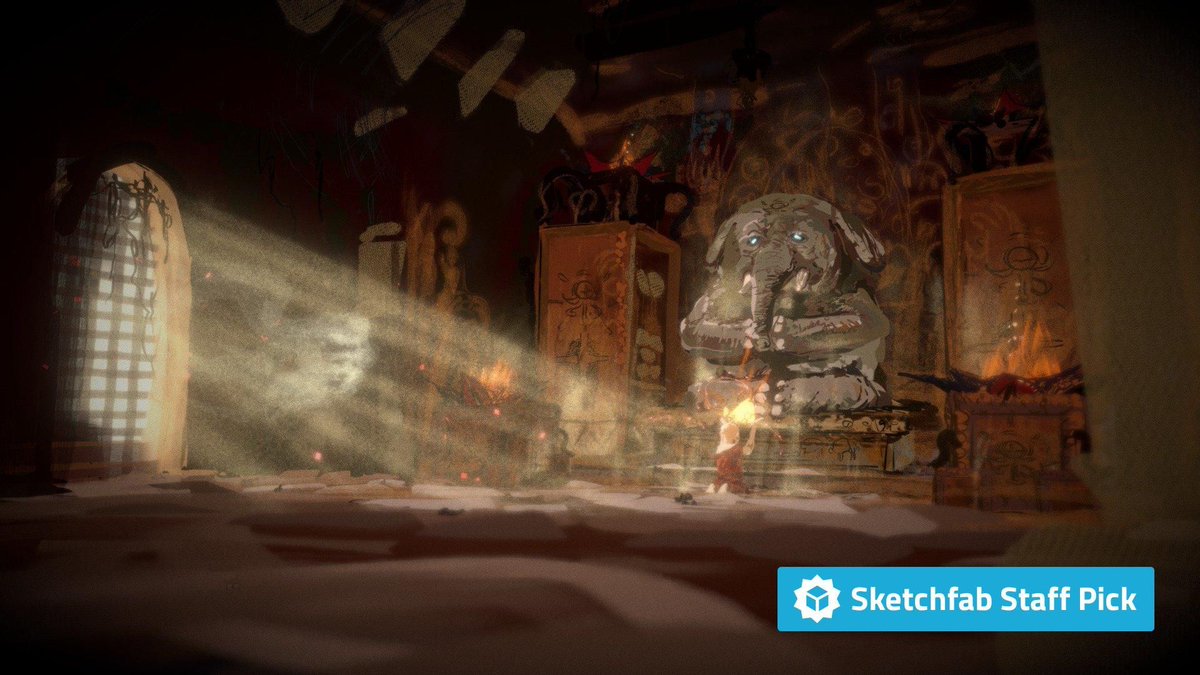 Sketchfab's tweet image. New staff pick: Elephant God by @ericgiessmann. Check it out in #3D, #AR or #VR: buff.ly/2SZGxQA