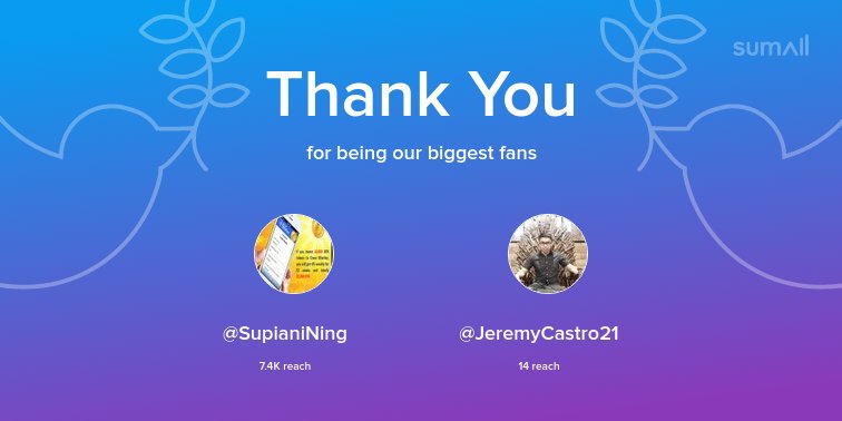 STStoken's tweet image. Our biggest fans this week: @SupianiNing, @JeremyCastro21. Thank you! via sumall.com/thankyou?utm_s…