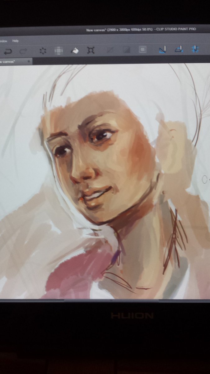 Uuuhrg. Trying something that I wanna bring to the portfolio critique on friday.... here's a lot of (crappy) progress shots that don't really show much progress
Can't get the face right ;-;
