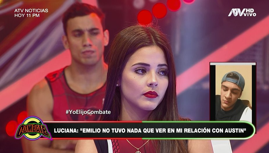 Combate_ATV's tweet photo. .@lucianafuster_: "Austin Palao es un buen chico y no tendría porque hablar mal de él" #YoElijoCombate | @atvpe https://t.co/DSwClHKQIC