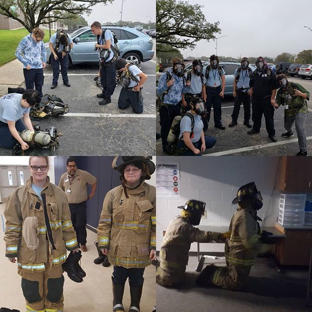 CollegeViewHS3's tweet image. TEEX Fire Academy recruits get put through drills during class.  @teexpics #fireacademy #CVHSTwolves ift.tt/2QGwE91