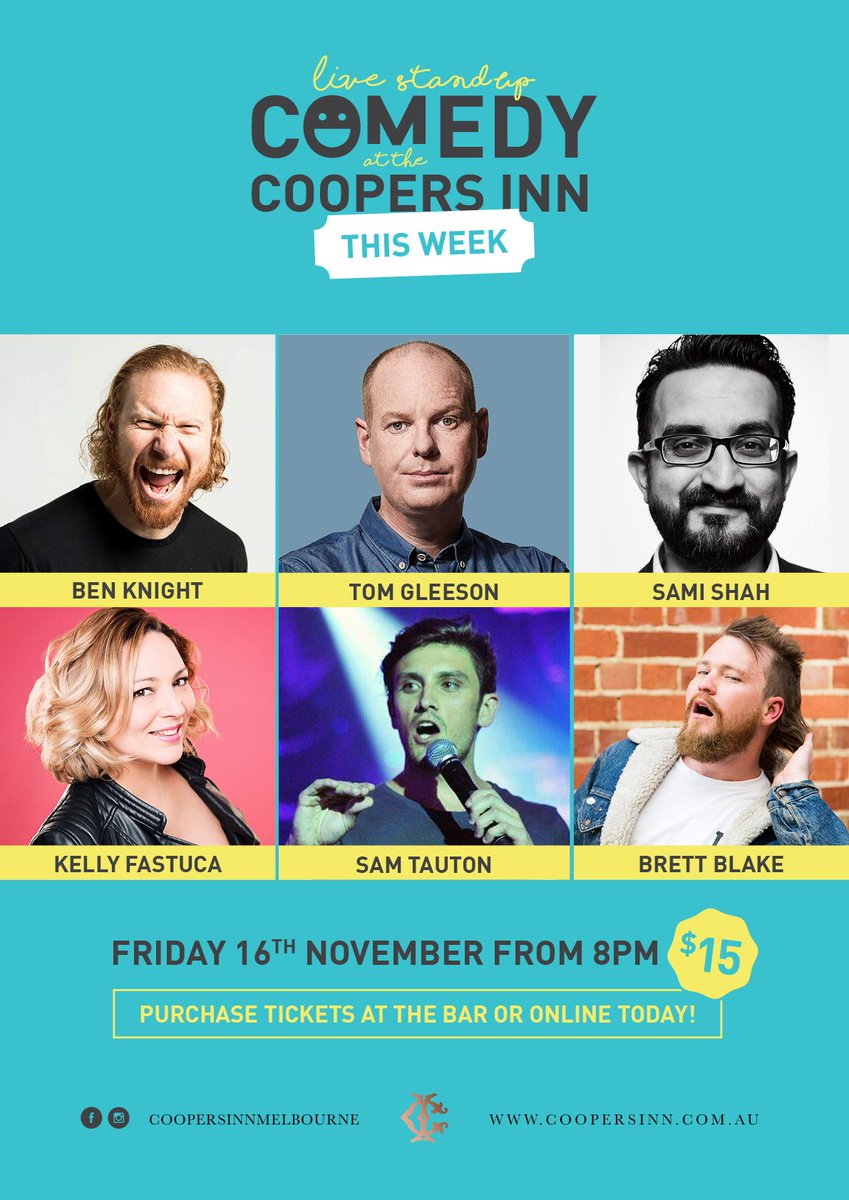 Friday Nov 16. TOM GLEESON and awesome local and interstate guests. Only $15 Prebook asap! http://www.trybooking.com/WDYM